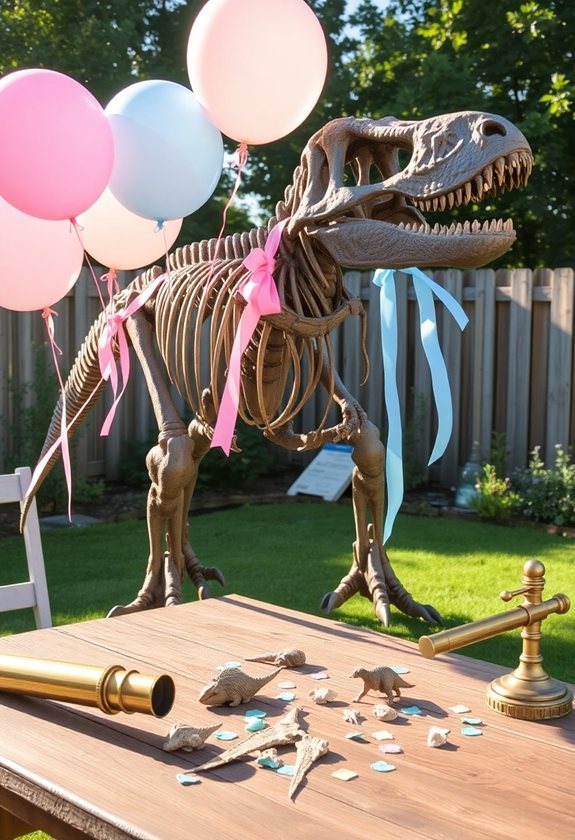 dinosaur themed gender reveal party