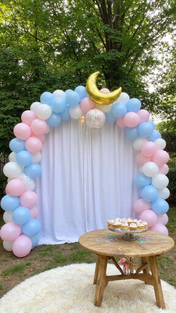 choosing gender reveal backdrop