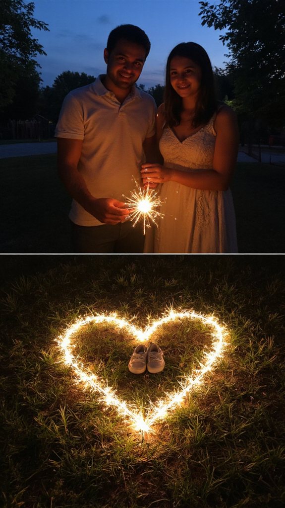 sparkler baby reveal ideas